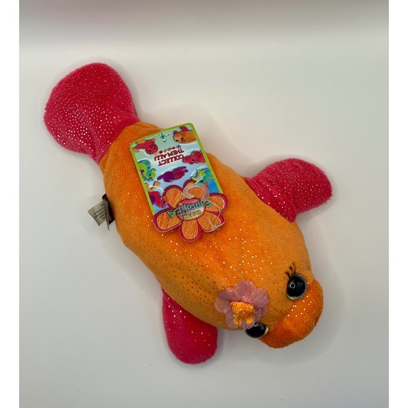 First & Main Fantasea Maya Manatee Orange Pink Sparkle Glitter Plush Toy NWT - Picture 2 of 6